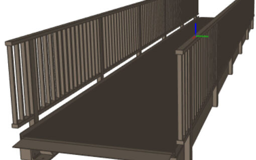 CAD-Modell Alu-Brücke eloxiert