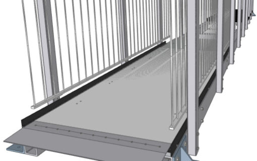 CAD-Modell Alu-Brücke mit Alu-Geländer