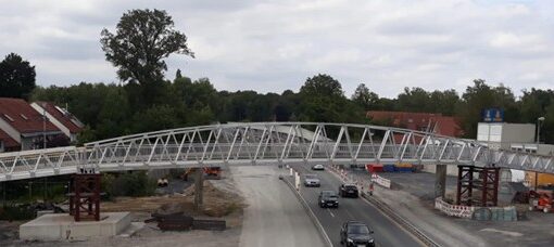 Temporäre Alu-Behelfsbrücke